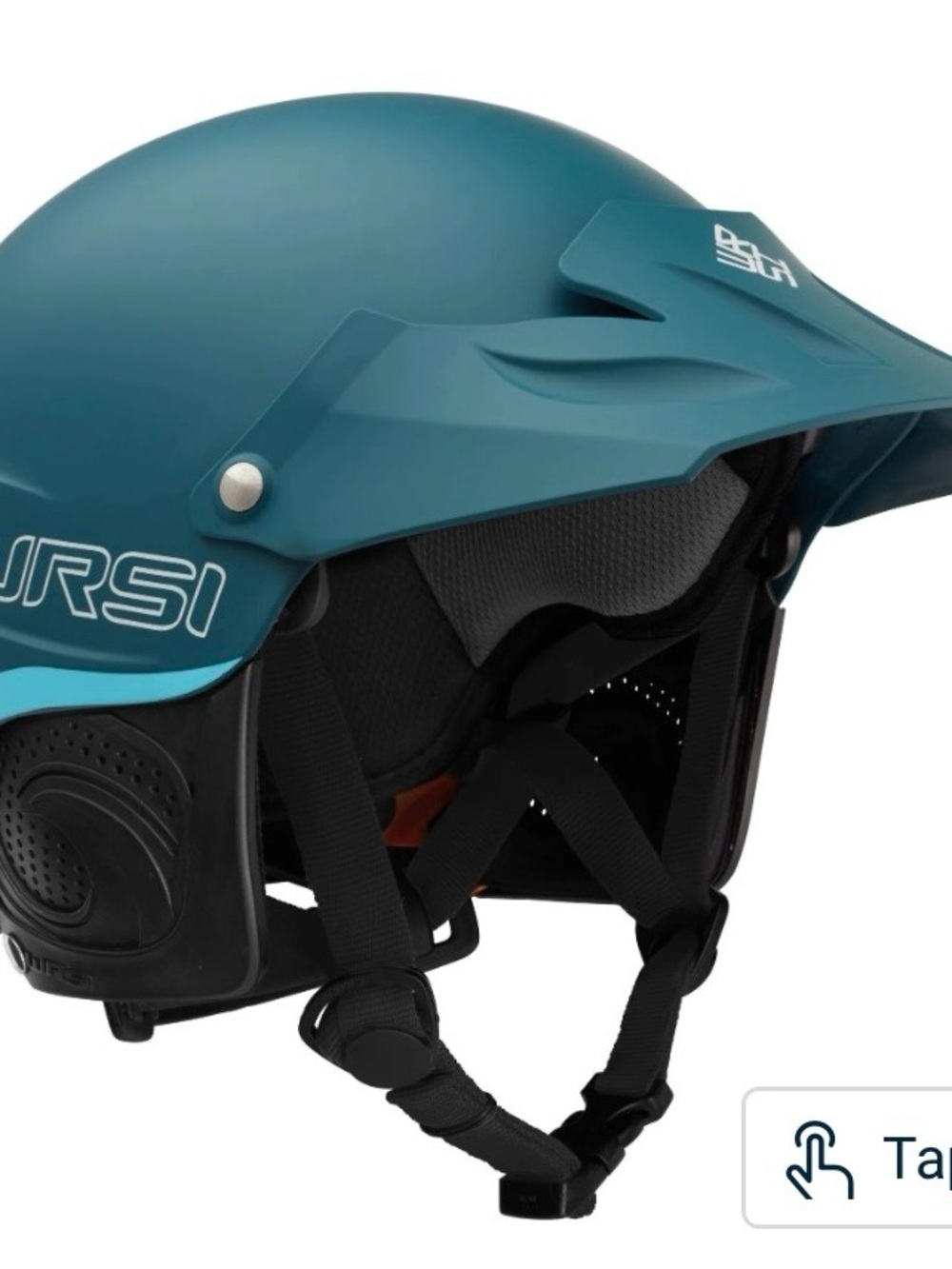 Teal Snow Helmet with Adjustable Chin Strap